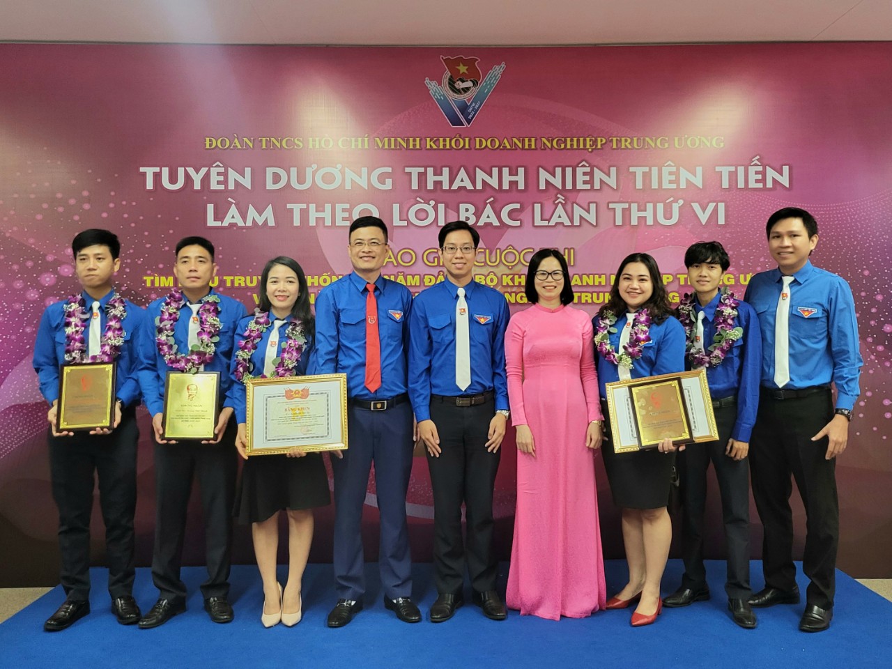 VRG có 5 cá nhân được tuyên dương thanh niên tiên tiến làm theo lời Bác cấp Đoàn Khối