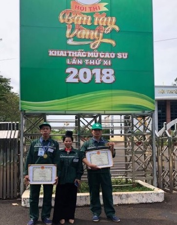 2 công nhân Cao su Sơn La đạt kiện tướng cấp ngành